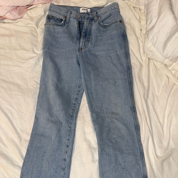 Agolde Denim - Agolde Light Blue Straight Leg Jeans